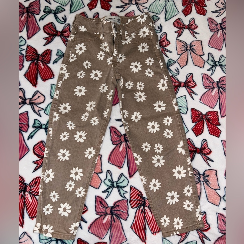 Abercrombie Kids Brown Floral Jeans